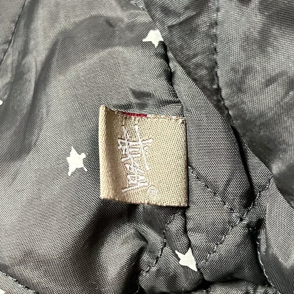 Stussy 80 Nylon Bomber Varsity Jacket Snap Size Medium Excellent Conditi - Picture 13 of 13